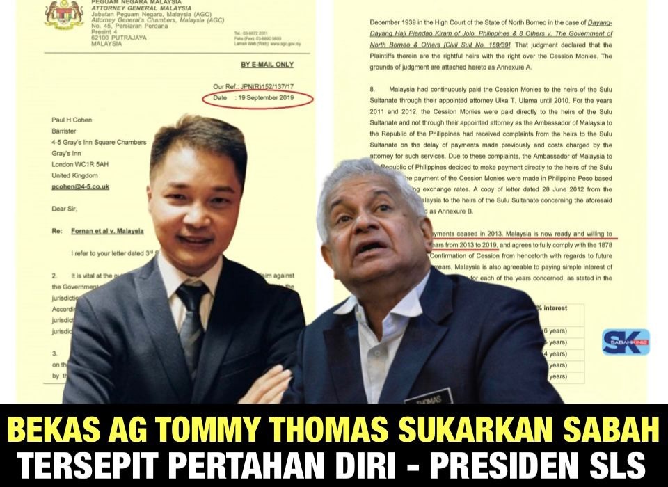 Bekas AG Tommy Thomas sukarkan Sabah, tersepit pertahan diri kata Presiden peguam Sabah